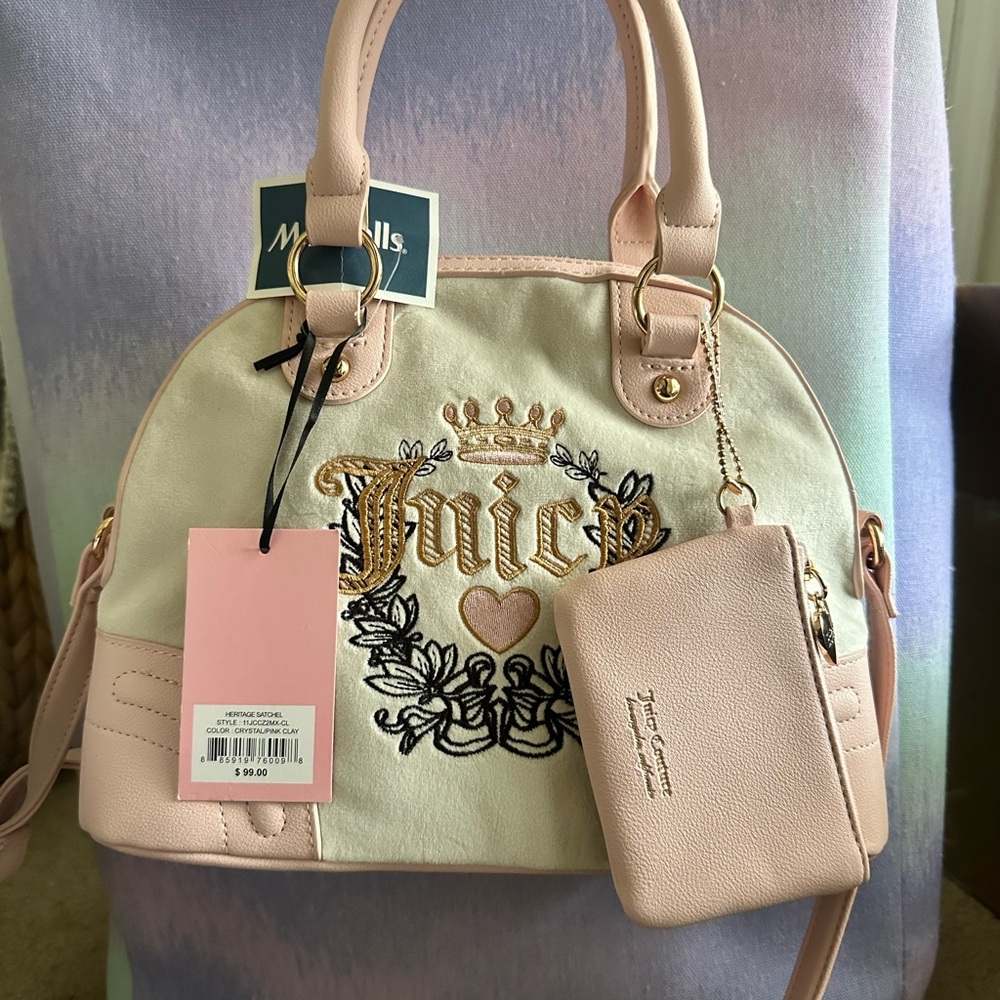 Juicy Couture Pink and Cream Women's Bag Set